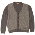 Il Granchio Herre Cardigan Sweater IT 50 Medium Grey Flecked Wool