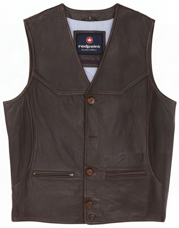 Chaleco de cuero para hombre Redpoint IT 52 XL Marrón