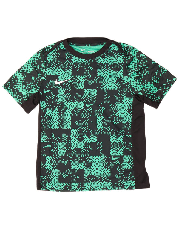 Nike Herre Dri Fit Abstrakt mønster Slim T-Shirt Top Medium Grøn Polyester