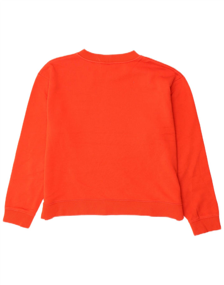 ZARA Mens Graphic Sweatshirt Jumper Large Orange Cotton