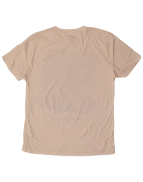 Hollister Mens Relaxed Fit Graphic T-Shirt Top Medium White Cotton