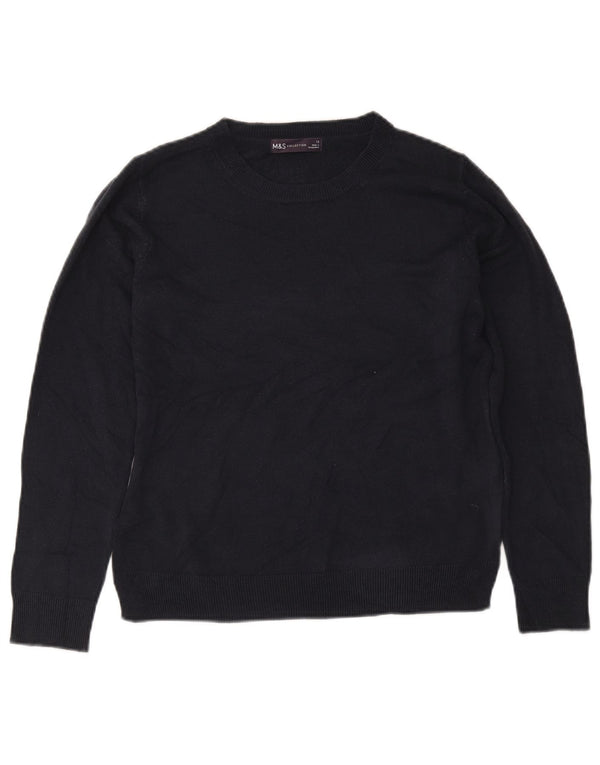 Marks & Spencer Dame sweater med rund hals DK 12 Medium Navy Blue
