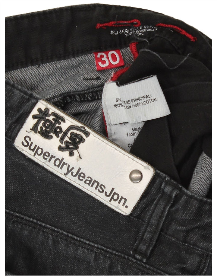 Superdry Straight Jeans til mænd W30 L28 Grå bomuld