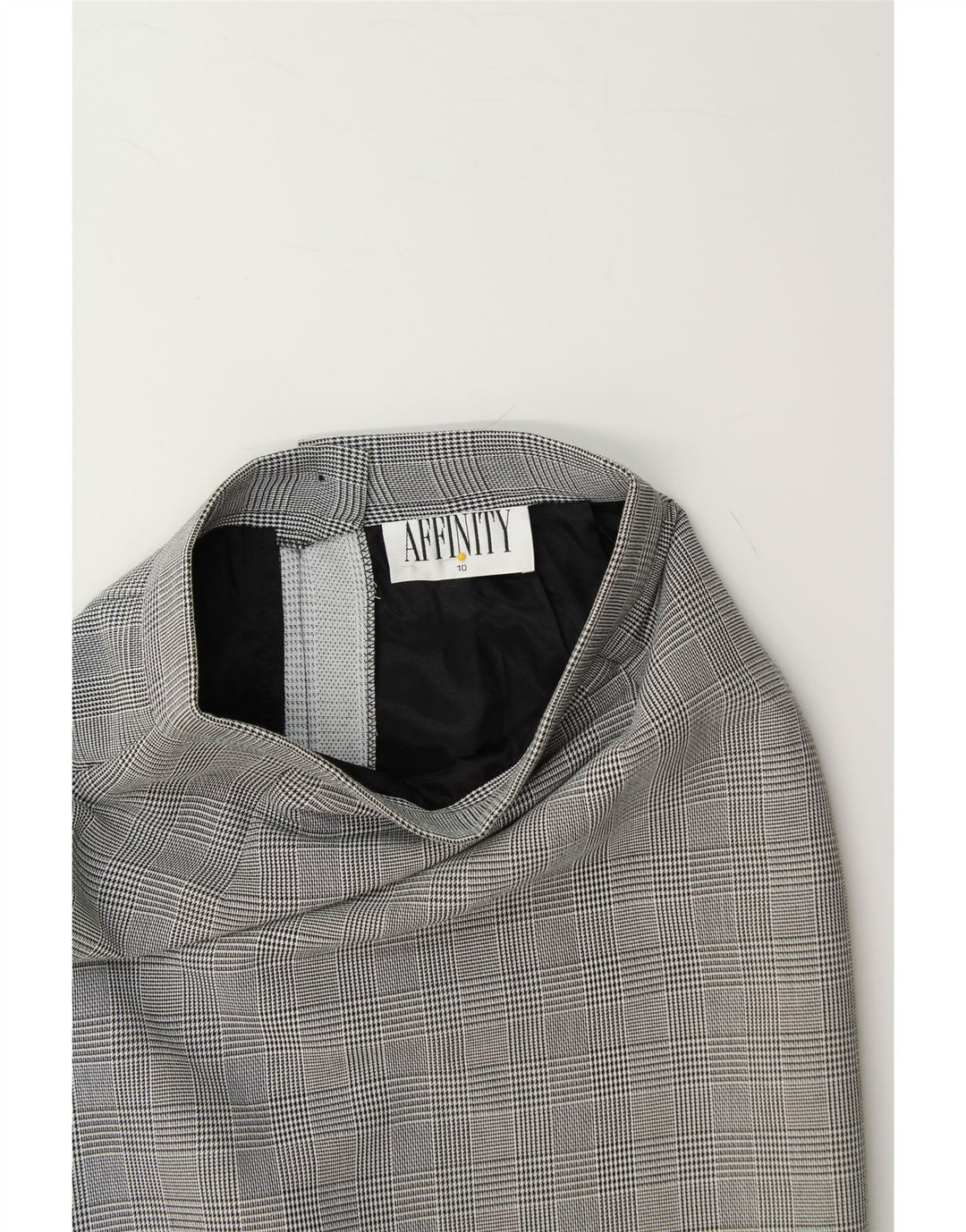 AFFINITY Womens Pencil Skirt UK 10 Small W24 Grey Check Vintage Affinity and Second-Hand Affinity from Messina Hembry 