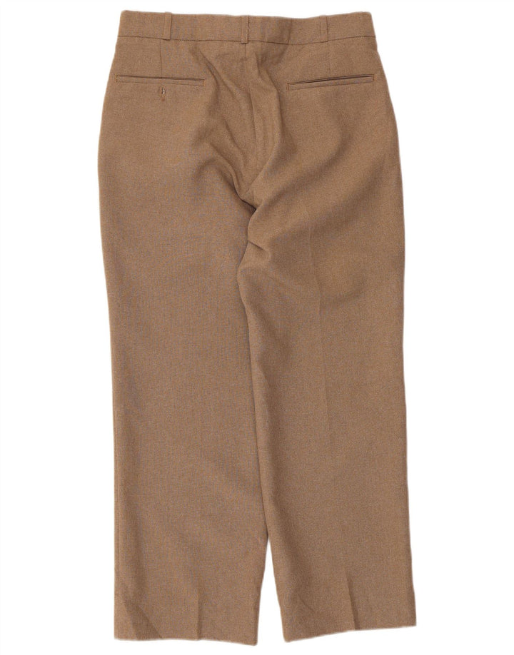 Farah Damebukser med lige hængslet jakkesæt W32 L26 Beige Polyester
