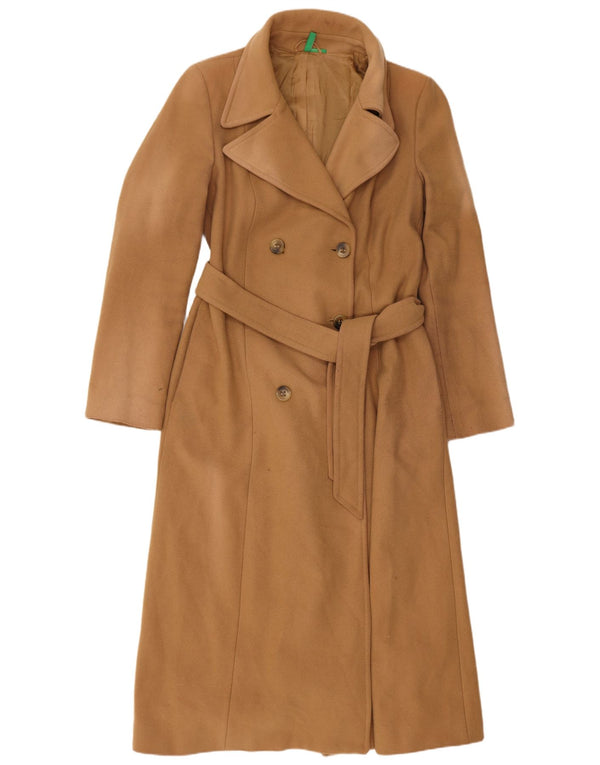 Benetton Женское двубортное пальто IT 44 Medium Beige Wool
