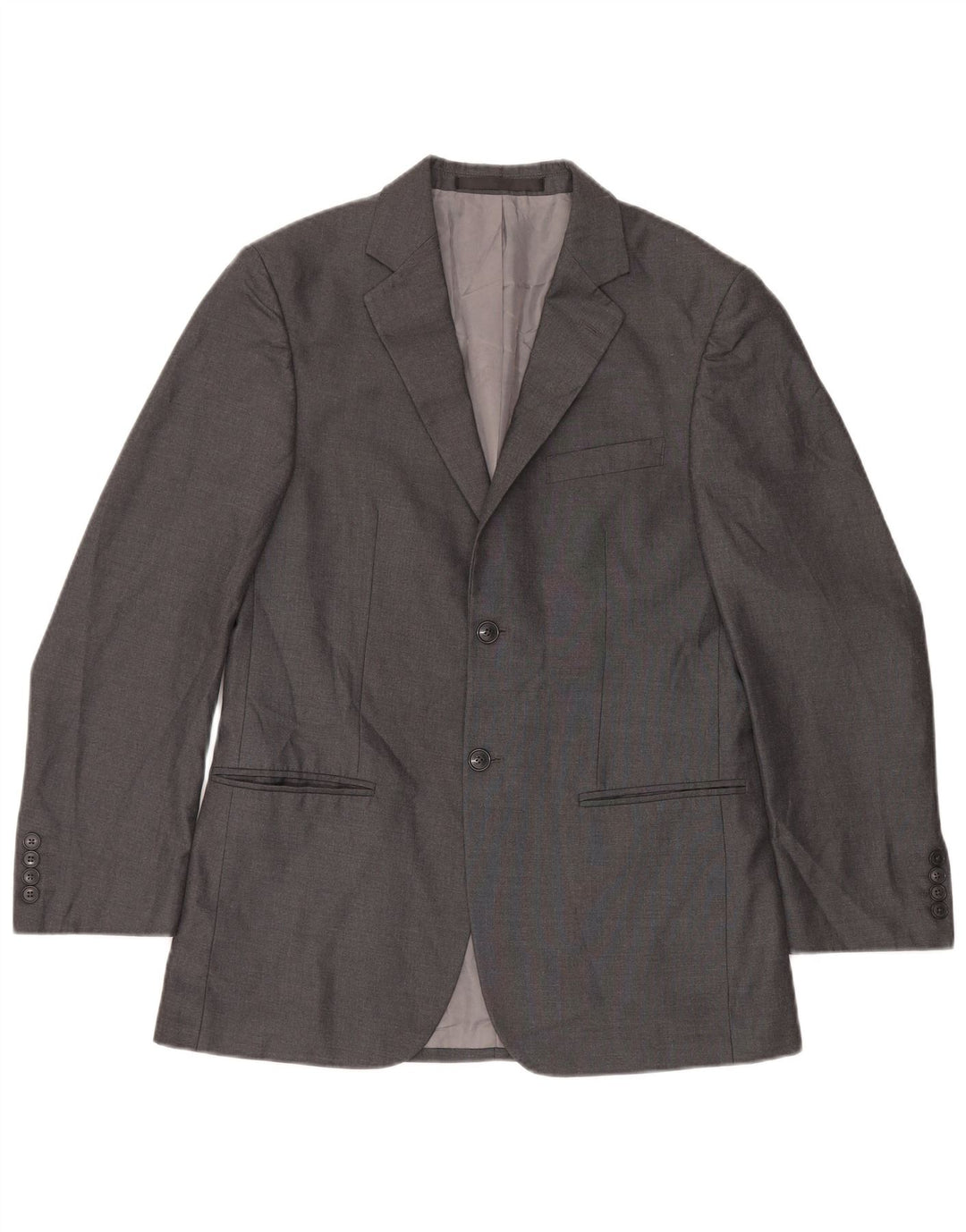 Marks & Spencer Herren-Blazer mit 2 Knöpfen, UK 38, Mittelgrau, Polyester