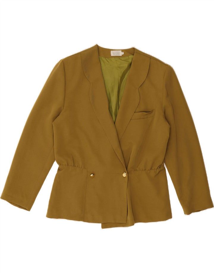 ANDREA MARE Womens Double Breasted Blazer Jacket IT 48 XL Green Polyester Vintage Andrea Mare and Second-Hand Andrea Mare from Messina Hembry 