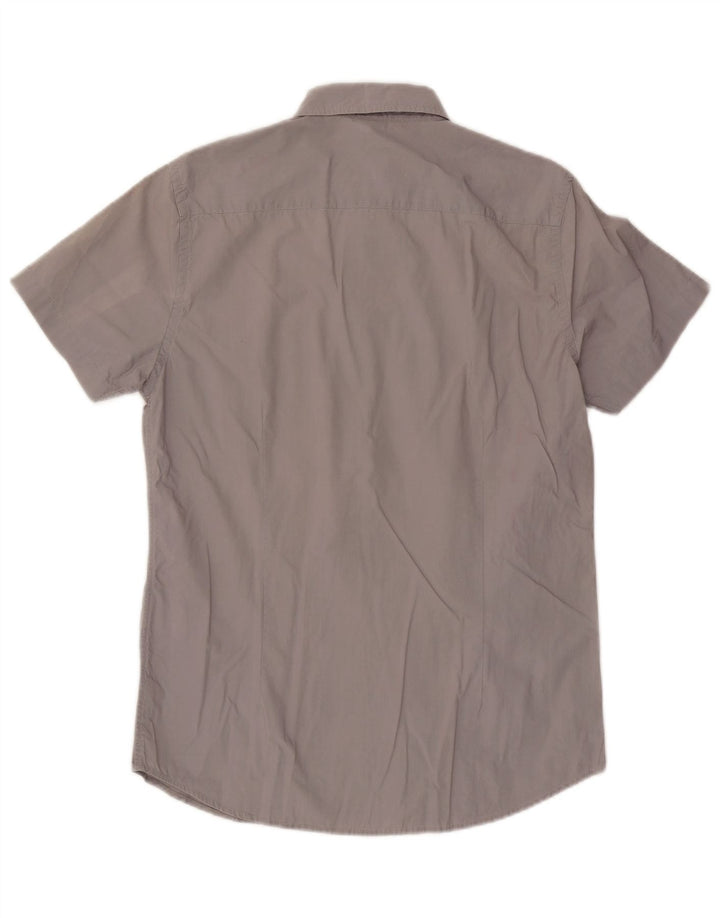 Murphy & Nye Mens Short Sleeve Shirt Medium Grey Cotton