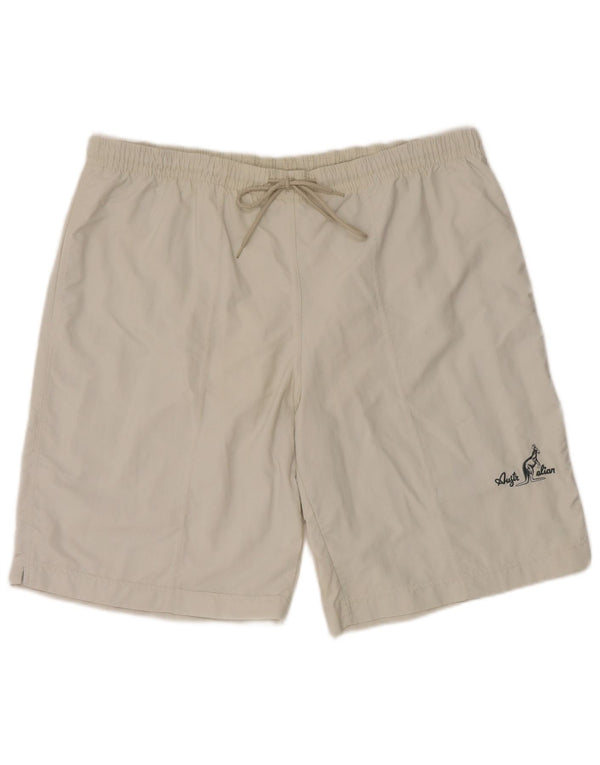 AUSTRALIAN L'ALPINA Pantaloncini sportivi da uomo Taglia 54 2XL Poliammide grigio