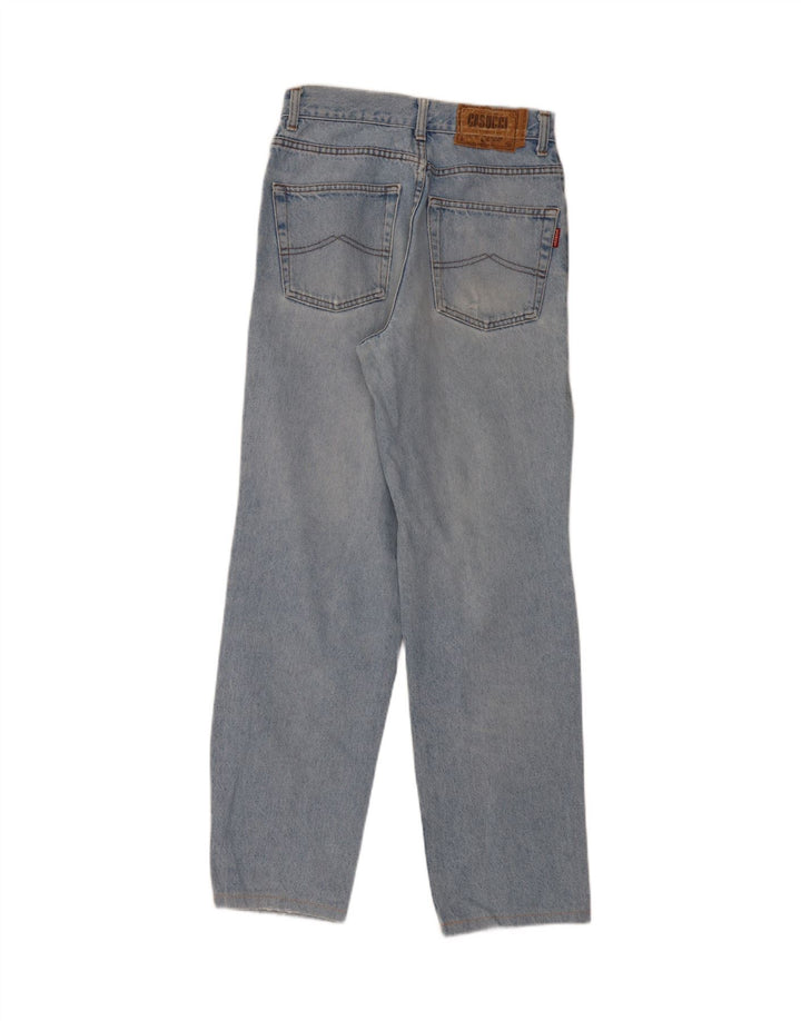CASSUCI Mens Straight Jeans W34 L30 Blue Cotton