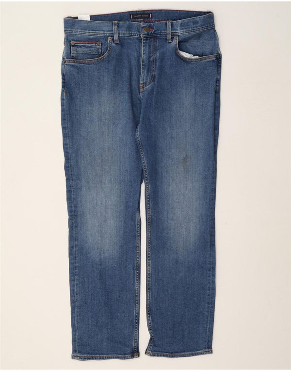 Tommy Hilfiger Masculino Mercer Fit Regular Straight Jeans W34 L30 Azul Algodão