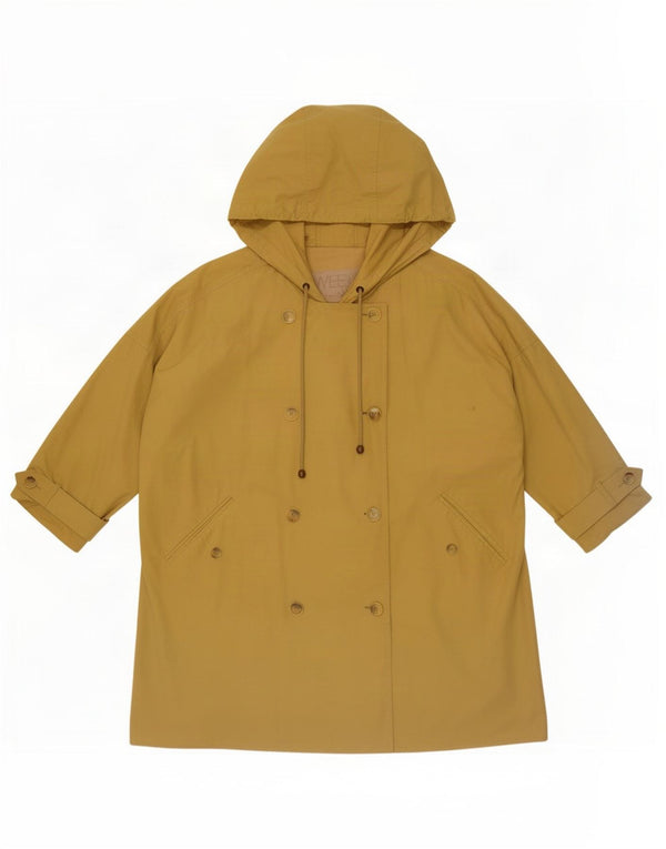 Max Mara Dame Weekend 3/4 ærmet Regnfrakke med hætte UK 12 Medium Gul