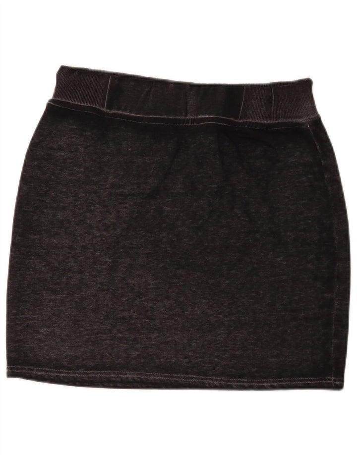 Superdry Womens Graphic Mini Skirt Medium W30 Black Flecked Cotton