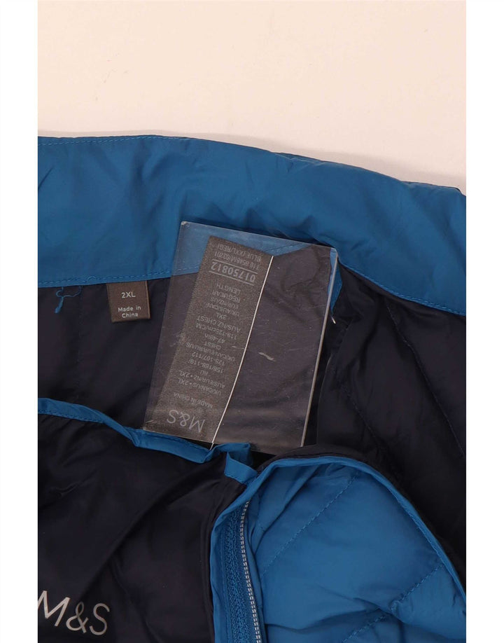Gilet imbottito da uomo Marks & Spencer UK 44 2XL Blu poliammide