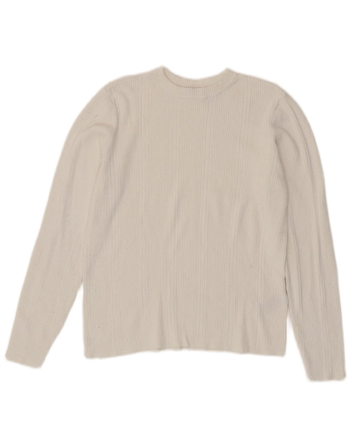Marks & Spencer Dame Crop Top Langærmet UK 14 Medium White Viscose