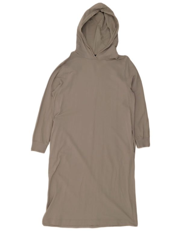 Zara Robe à capuche à manches longues pour femme UK 16 Large Gris