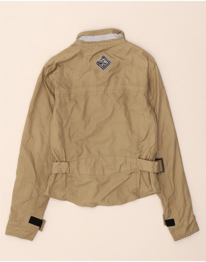 Tucano Urbano Womens Oversized Utility Jacket UK 6 XS Beige Polyester