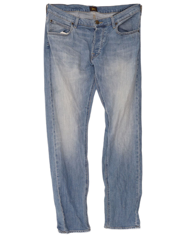 Lee Mens Daren Straight Jeans W34 L32 Blå Bomuld
