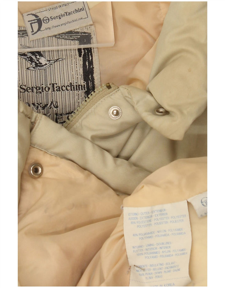 Giacca imbottita da donna Sergio Tacchini UK 18 XL Poliestere beige