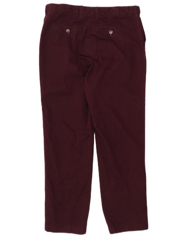 James Pringle Pantaloni chino drepți pentru bărbați L40 L31 bumbac burgundy