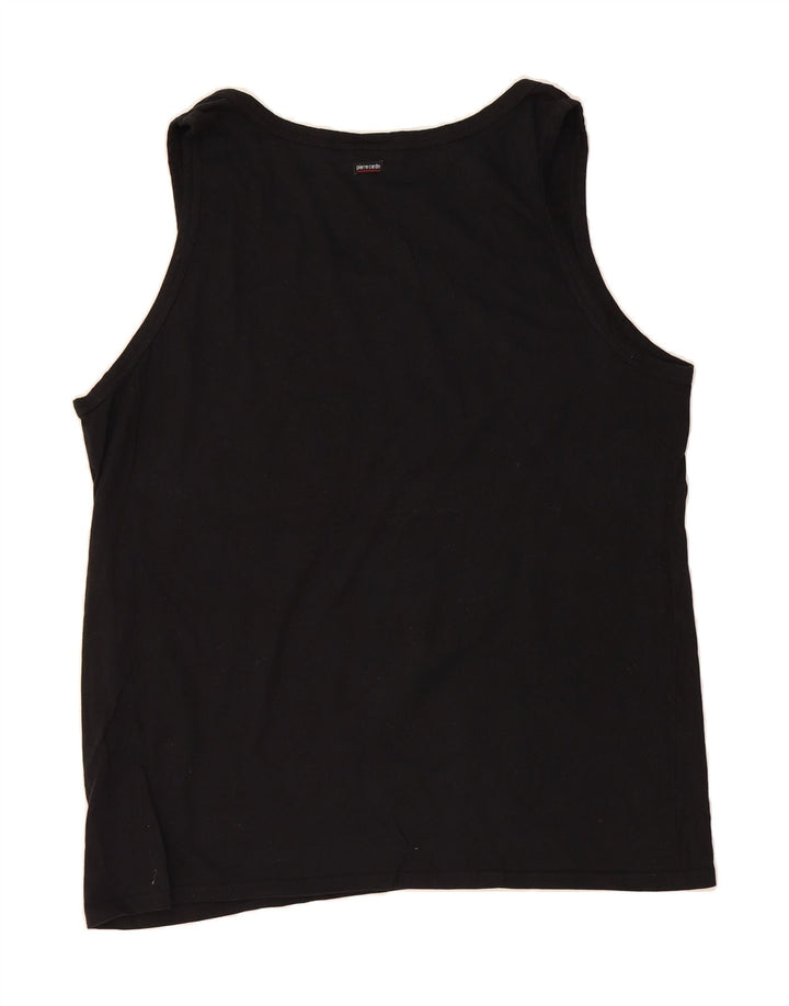 PIERRE CARDIN Mens Vest Top Large Black Cotton Vintage Pierre Cardin and Second-Hand Pierre Cardin from Messina Hembry 