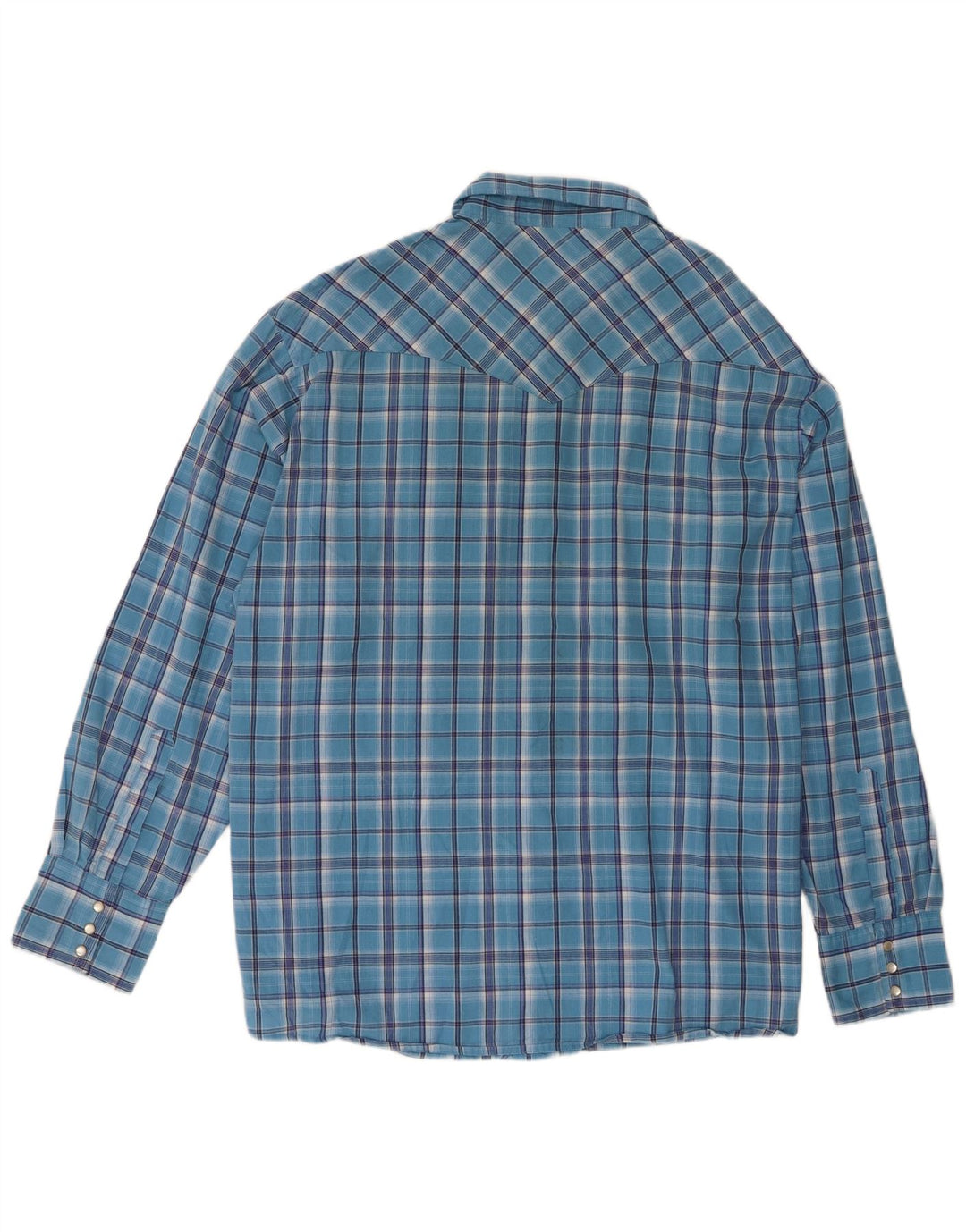Wrangler Mens Shirt 2XL Blue Check Cotton