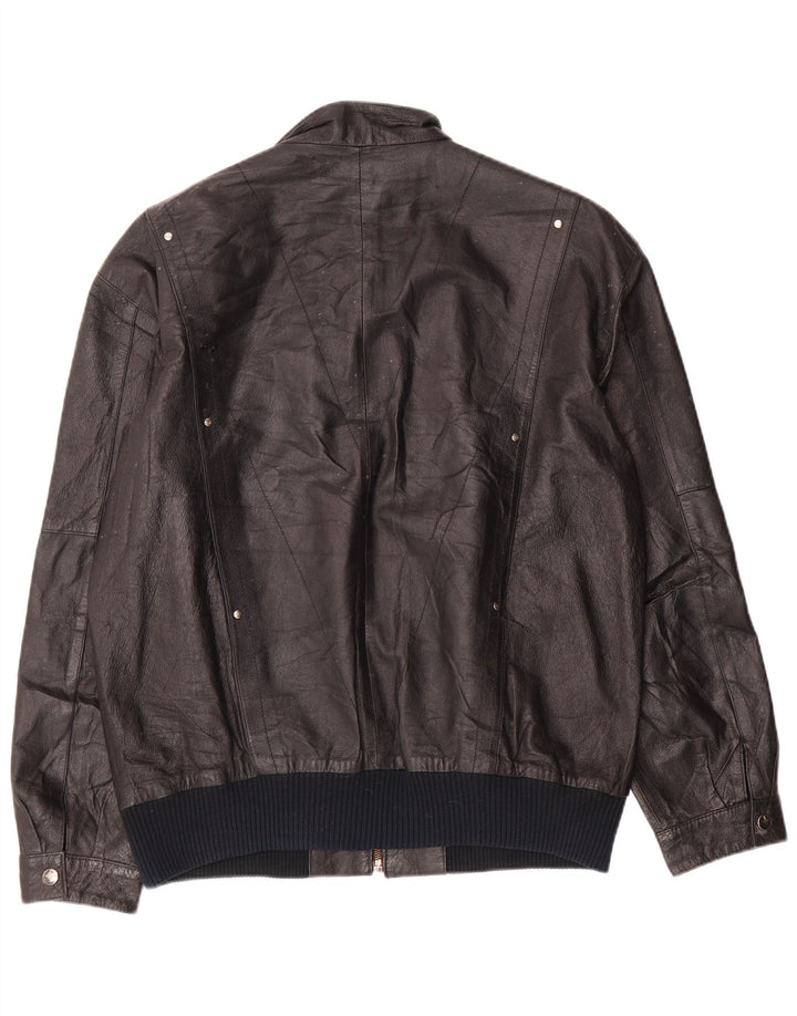 Giacca in pelle da uomo ESCO IT 52 XL in pelle nera