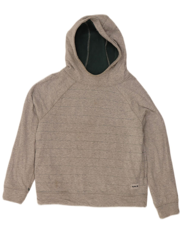Hurley Womens Oversized Hoodie Jumper UK 10 Small Gråstribet