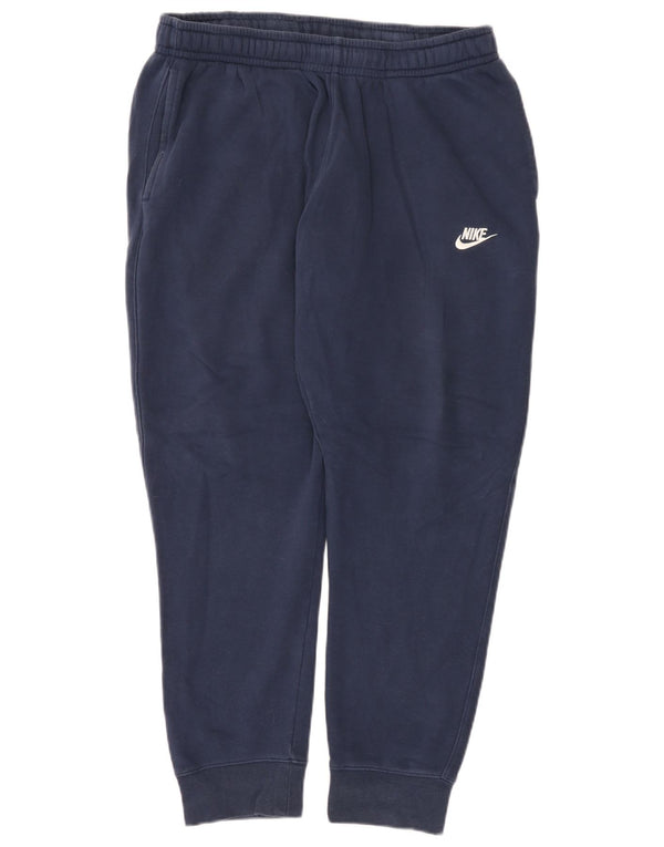 Nike Mens Tracksuit Trousers Joggers Large Navy Blue Cotton