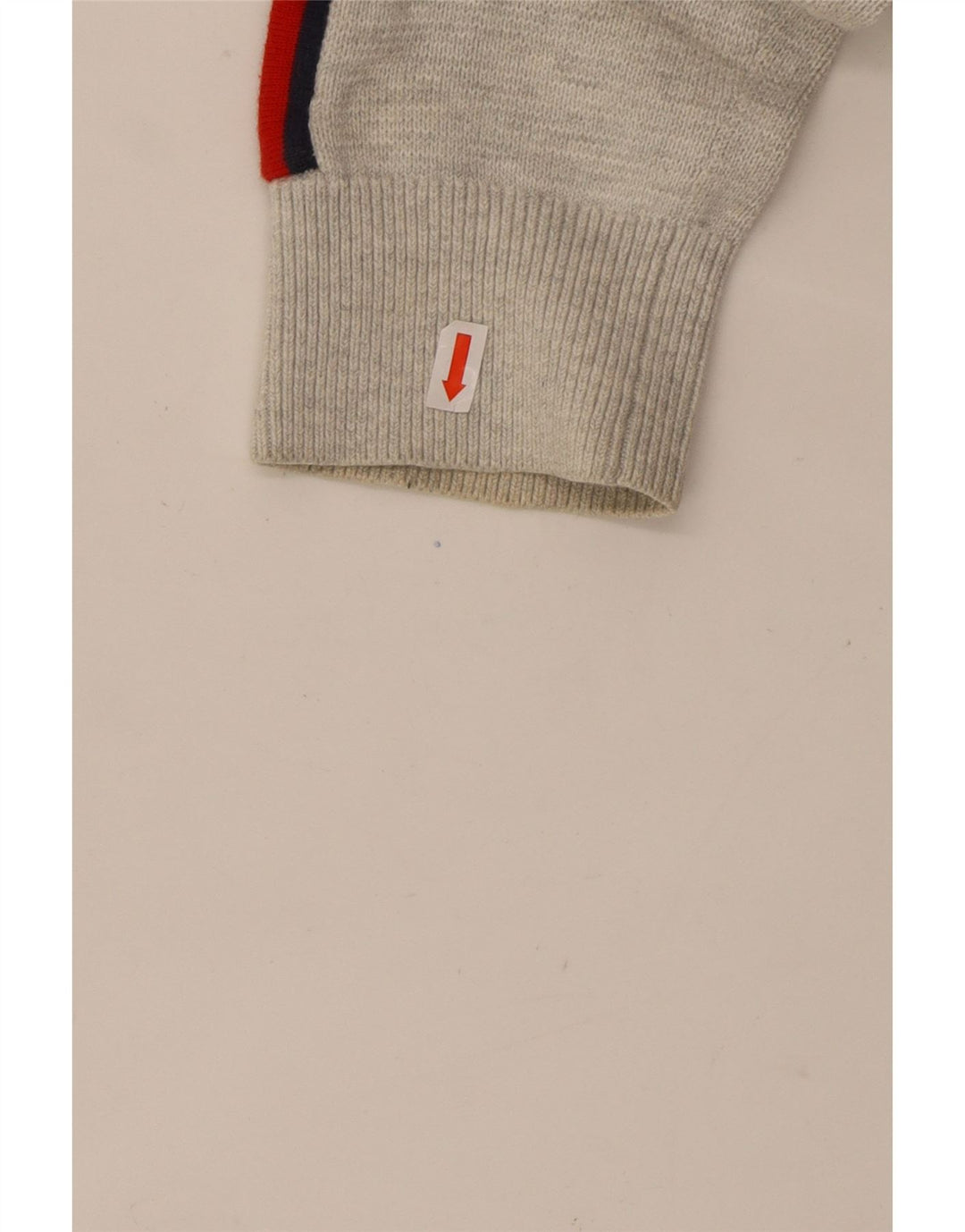 TOMMY HILFIGER Mens Graphic Crew Neck Jumper Sweater Small Grey Vintage Tommy Hilfiger and Second-Hand Tommy Hilfiger from Messina Hembry 