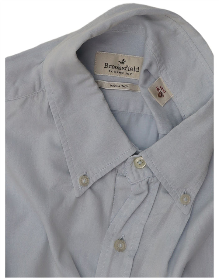 Brooksfield Mens Shirt Size 43 Large Blue