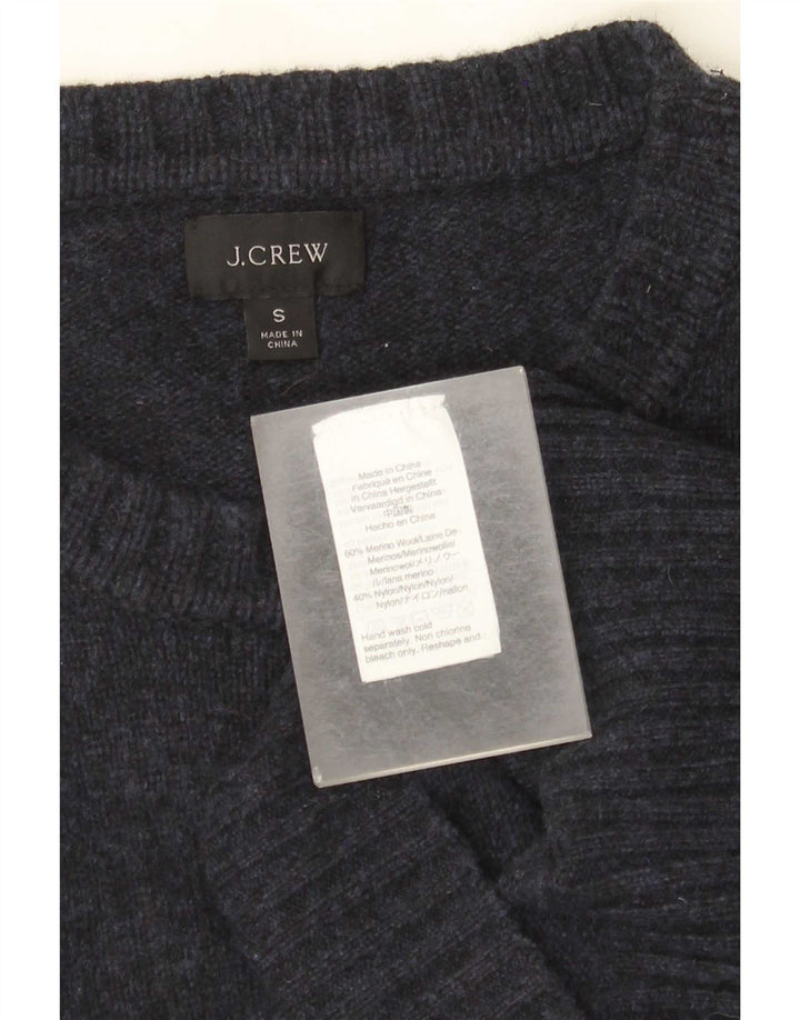 J. Crew Mens Regular Fit Neck Jumper Sweater Small Navy Blue Flecked