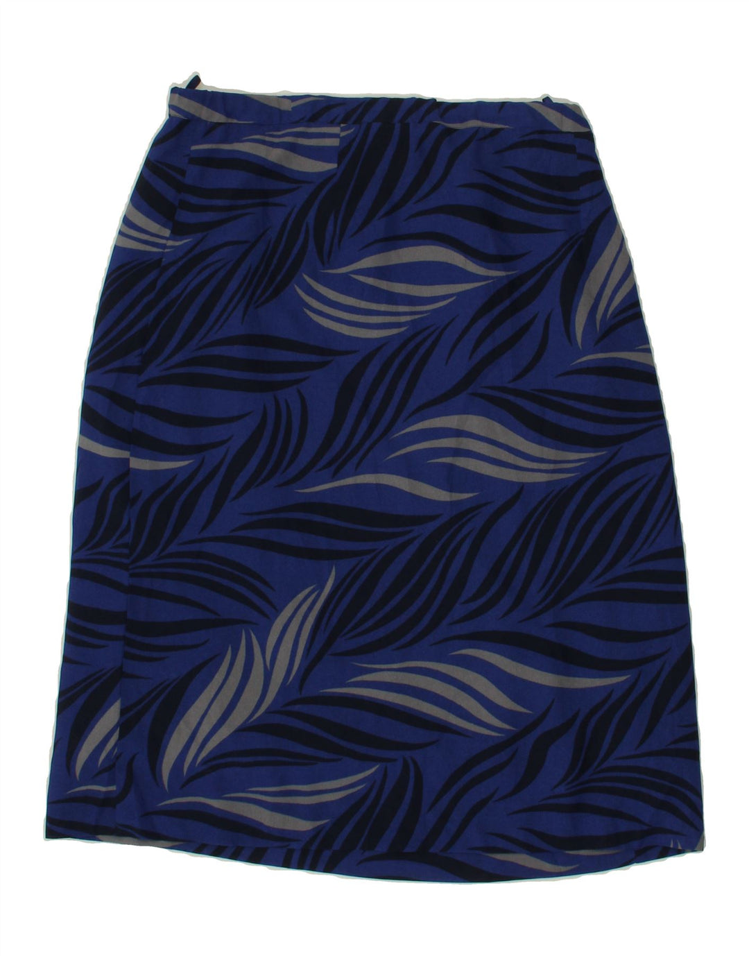 VINTAGE Womens Abstract Pattern Straight Skirt W30 Medium Navy Blue Vintage Vintage and Second-Hand Vintage from Messina Hembry 