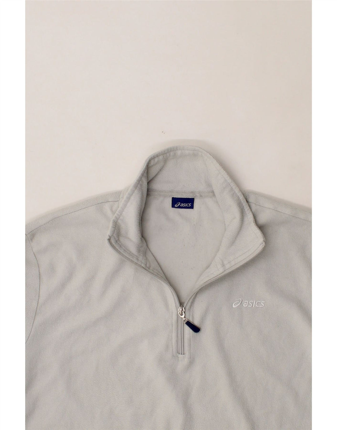 ASICS Womens Zip Neck Fleece Jumper UK 18 XL Grey Polyester Vintage Asics and Second-Hand Asics from Messina Hembry 