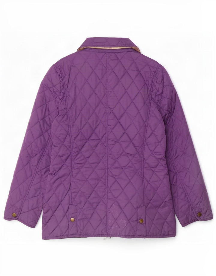 Barbour Veste matelassée pour femme UK 12 Polyester violet moyen