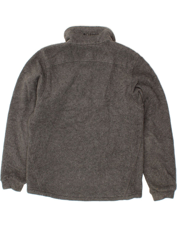 COLUMBIA Womens Fleece Jacket UK 14 Medium Grey Polyester