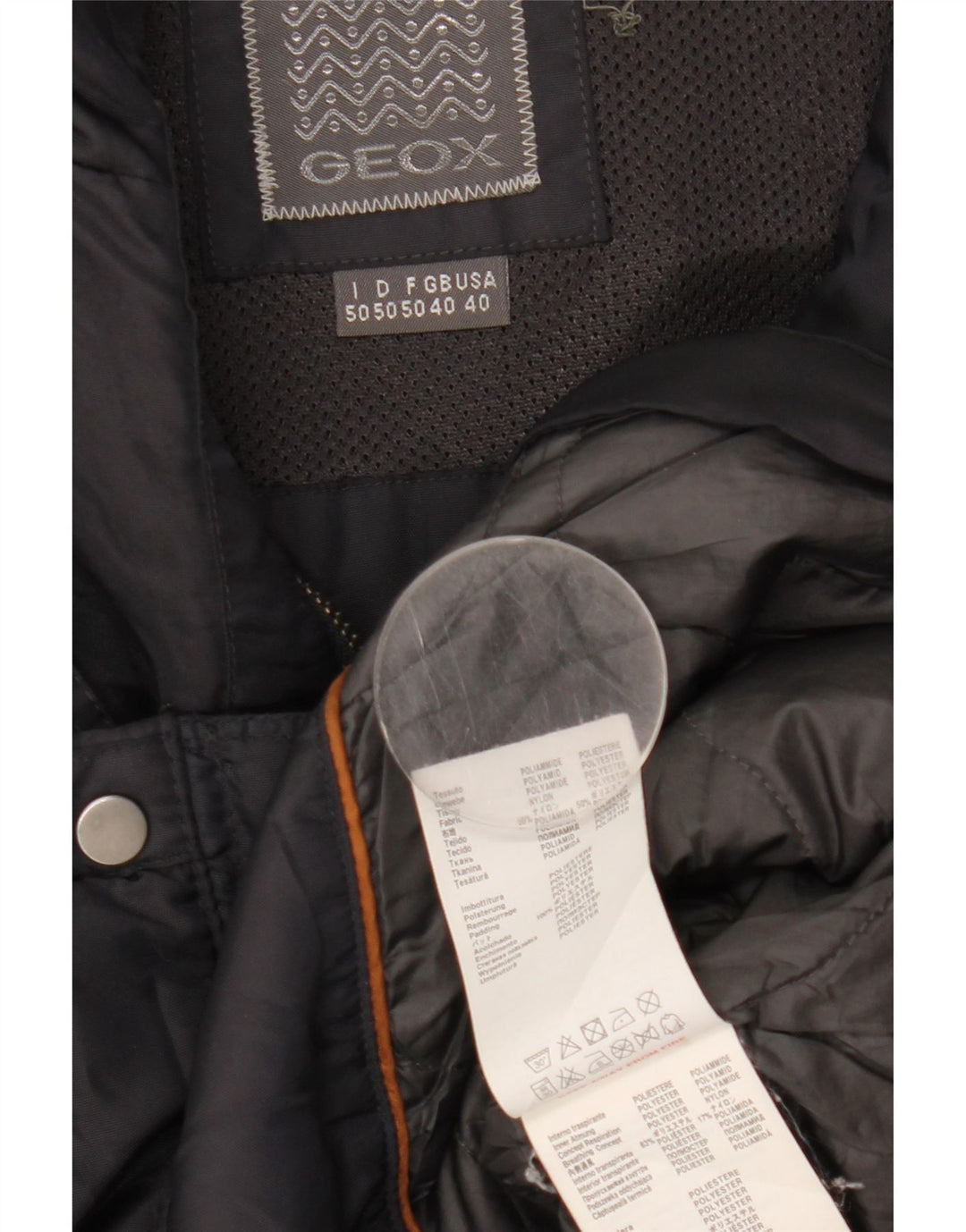 Geox Mens Hooded Utility Jacket UK 40 Large Navy Blue Polyamide