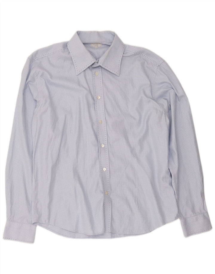 Ted Baker Herreskjorte str. 6 2XL Blå Houndstooth Bomuld