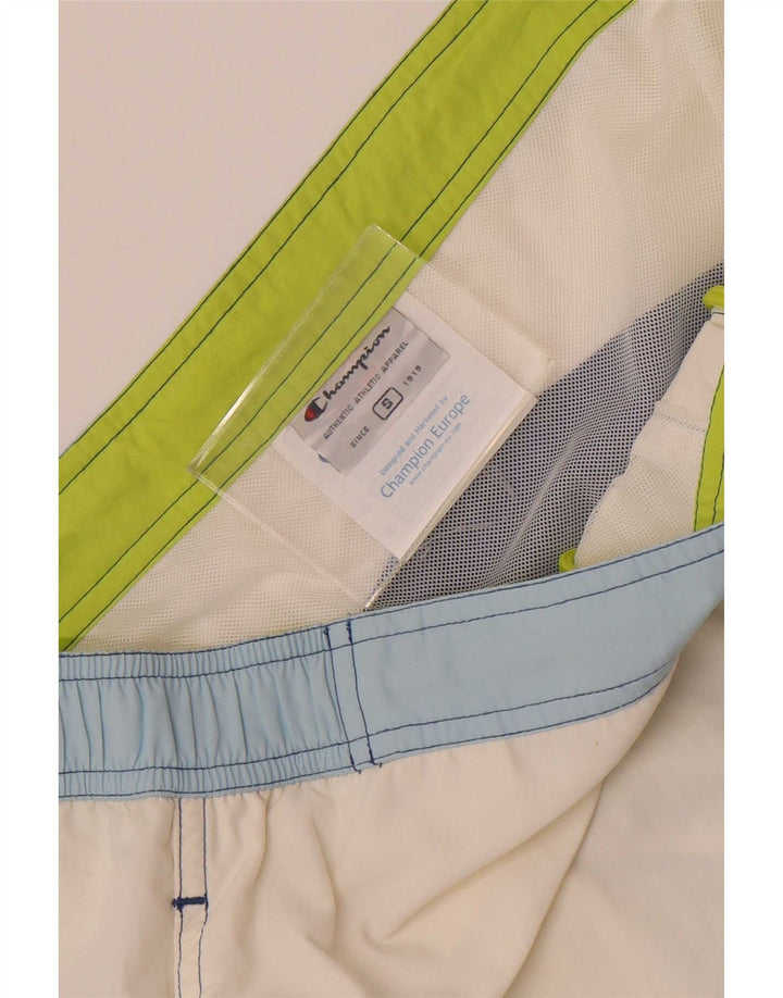 Pantaloncini da bagno da uomo Champion Small White Colourblock in poliammide