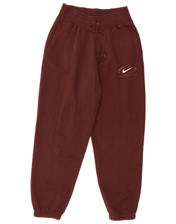 Nike Pantalon de survêtement pour femme Joggers UK 10 Small Marron Coton