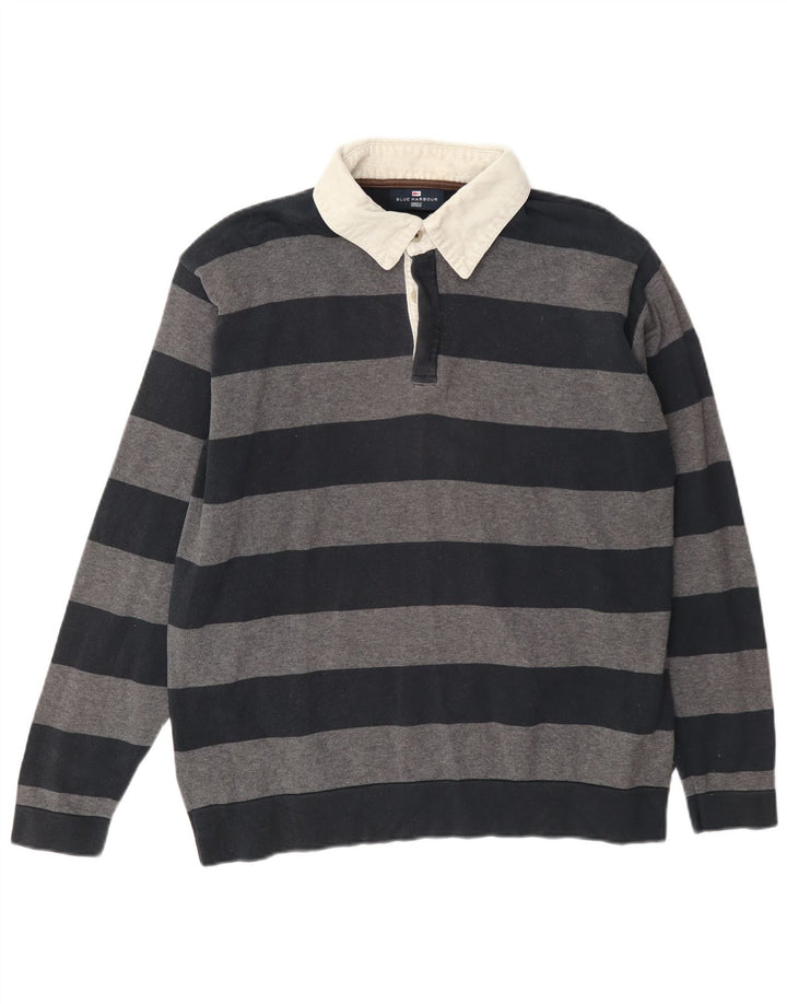 Marks & Spencer Herre Blue Harbor Polo Neck Sweater Medium Sort