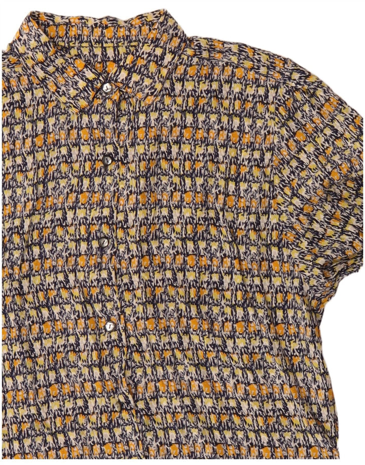 Vintage Womens Abstract Pattern Shirt UK 14 Large Multicoloured