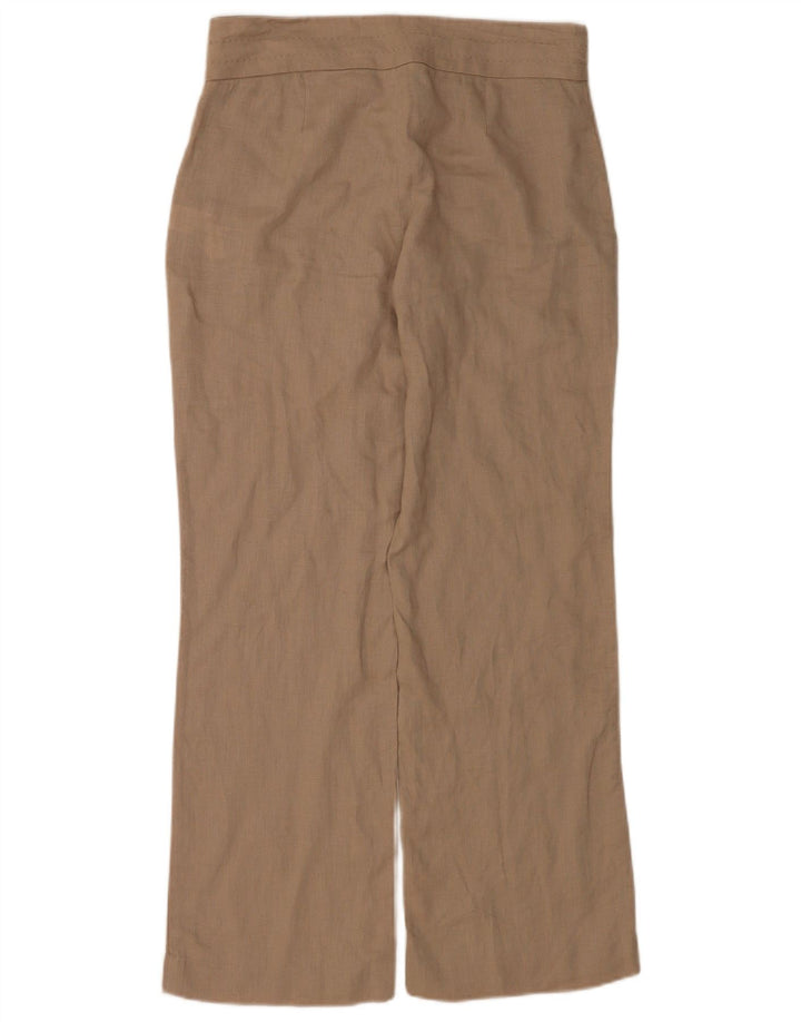 Zara Womens Straight Trousers Medium W28 L29 Beige Linen