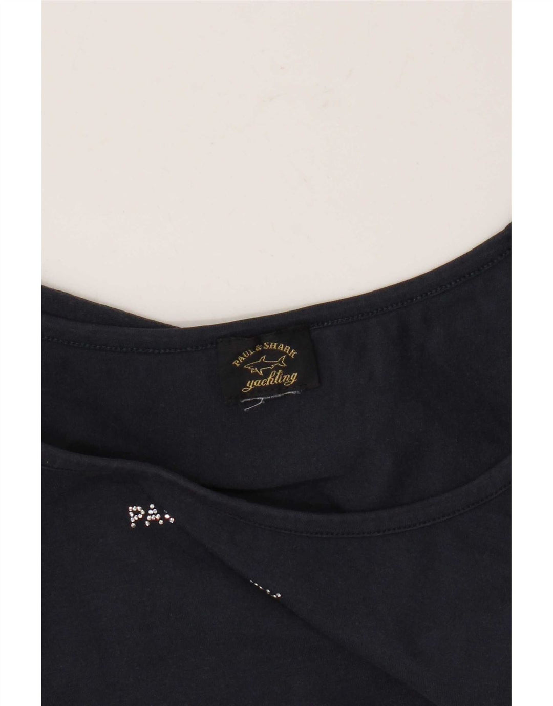 Paul & Shark Womens Crop Vest Top UK 12 Medium Navy Blue