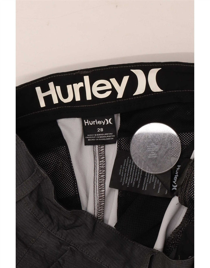 Hurley Mens Chino Shorts W28 Pequeno Poliéster Cinza