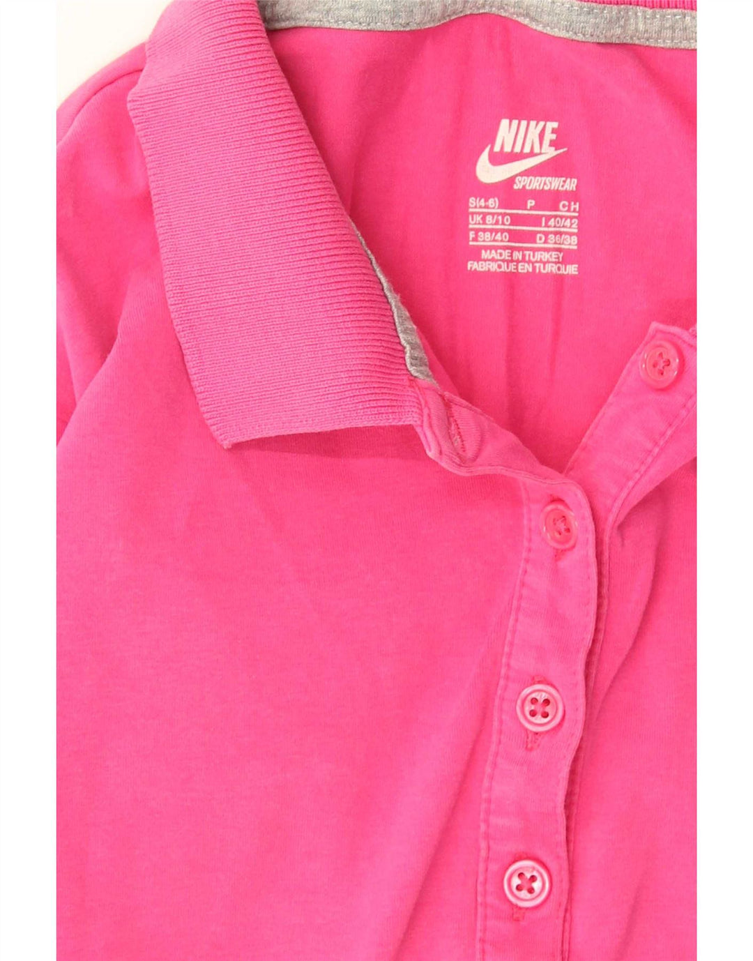 Nike Womens Polo Shirt US 4/6 Small Pink