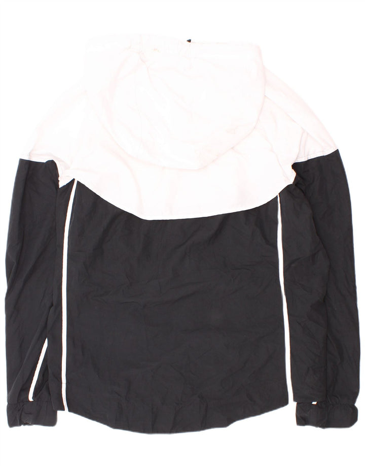Nike Mens Hooded Tracksuit Top Jacket Medium White Colourblock Polyester