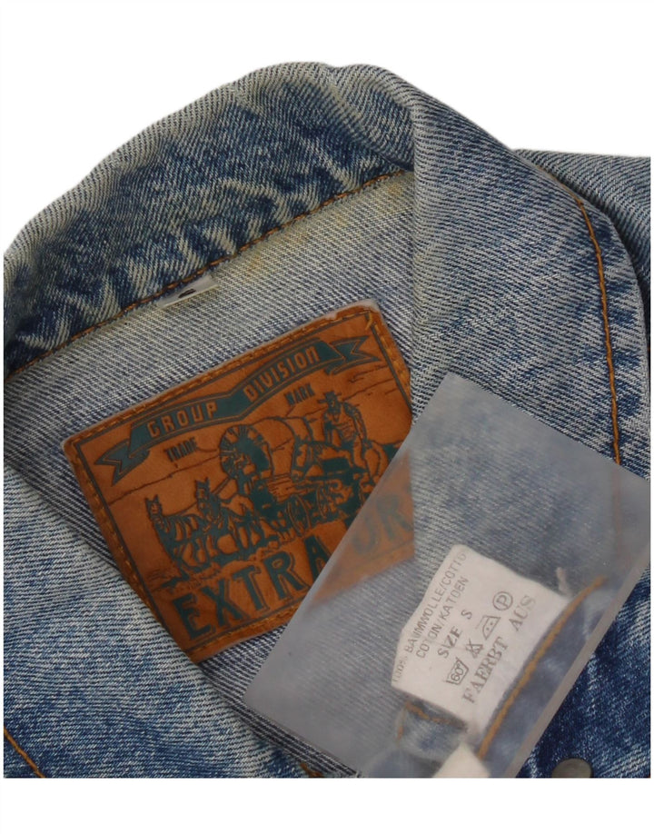 Vintage Mens Denim Jacket UK 36 Small Blue Cotton