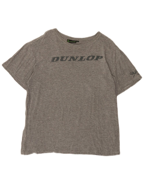 Dunlop grafisk t-shirt top til kvinder UK 20 2XL grå flækket